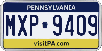 PA license plate MXP9409