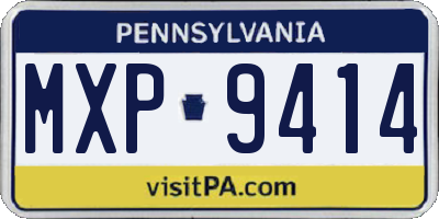 PA license plate MXP9414