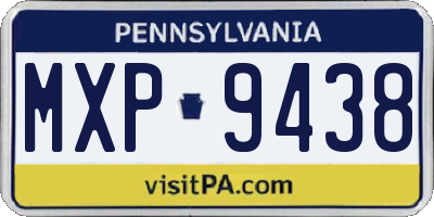 PA license plate MXP9438