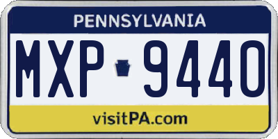 PA license plate MXP9440