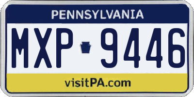 PA license plate MXP9446