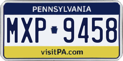 PA license plate MXP9458