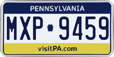 PA license plate MXP9459