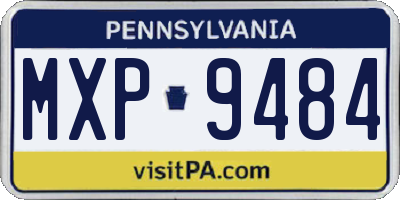 PA license plate MXP9484