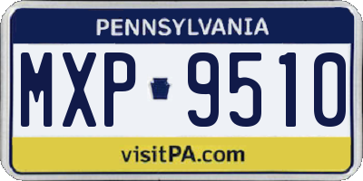 PA license plate MXP9510