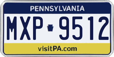 PA license plate MXP9512