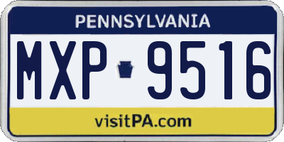 PA license plate MXP9516