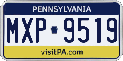 PA license plate MXP9519