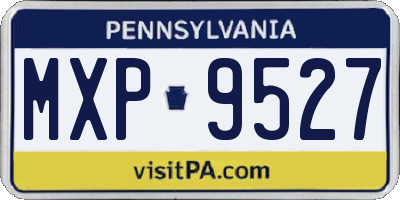 PA license plate MXP9527