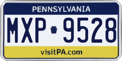 PA license plate MXP9528