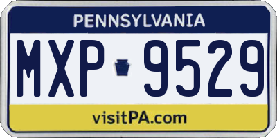PA license plate MXP9529