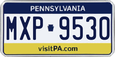 PA license plate MXP9530