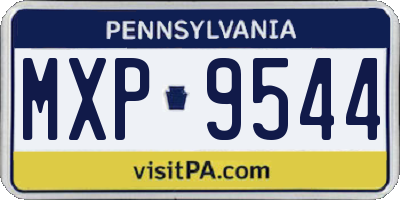 PA license plate MXP9544