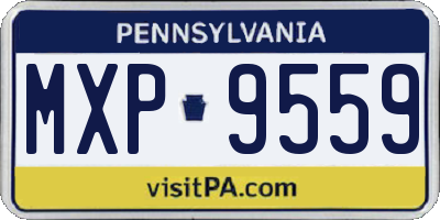 PA license plate MXP9559