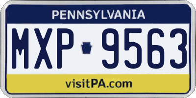 PA license plate MXP9563