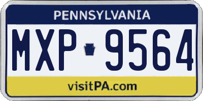 PA license plate MXP9564