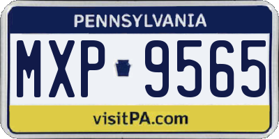 PA license plate MXP9565