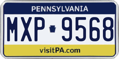 PA license plate MXP9568
