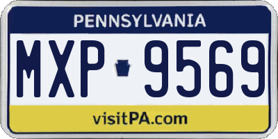 PA license plate MXP9569