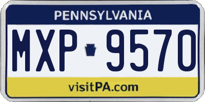 PA license plate MXP9570