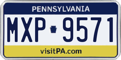 PA license plate MXP9571