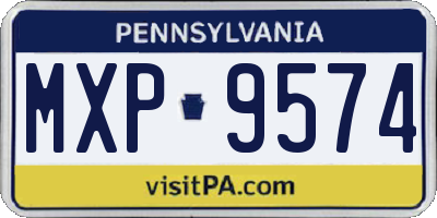 PA license plate MXP9574