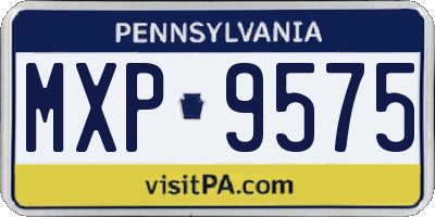 PA license plate MXP9575