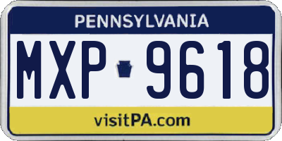 PA license plate MXP9618