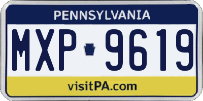 PA license plate MXP9619