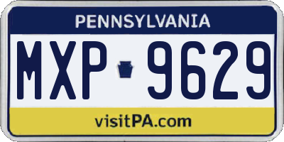 PA license plate MXP9629