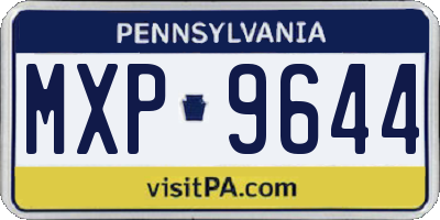 PA license plate MXP9644