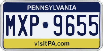 PA license plate MXP9655