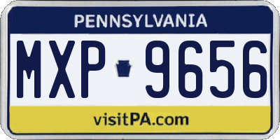 PA license plate MXP9656