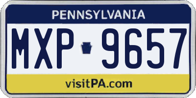 PA license plate MXP9657