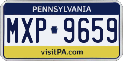 PA license plate MXP9659
