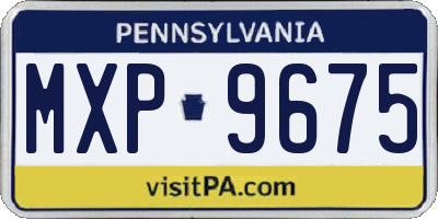 PA license plate MXP9675