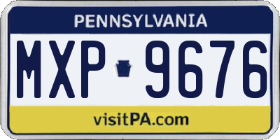 PA license plate MXP9676