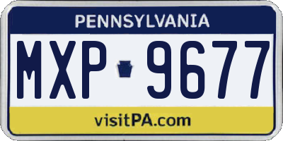 PA license plate MXP9677