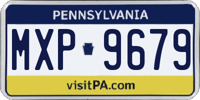 PA license plate MXP9679