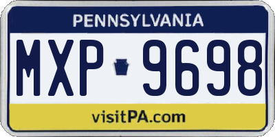 PA license plate MXP9698