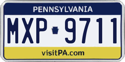 PA license plate MXP9711