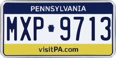 PA license plate MXP9713