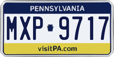 PA license plate MXP9717