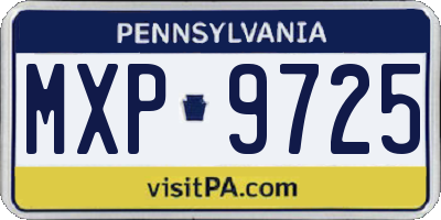 PA license plate MXP9725