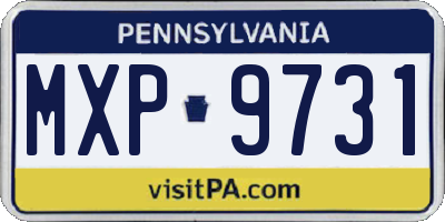 PA license plate MXP9731