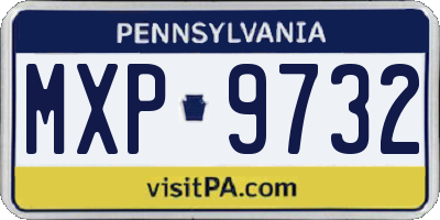 PA license plate MXP9732