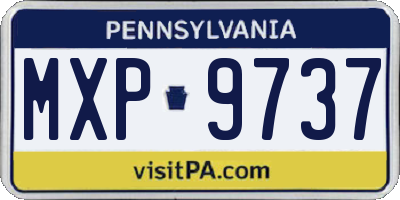 PA license plate MXP9737