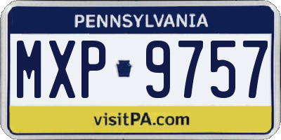 PA license plate MXP9757