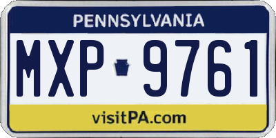 PA license plate MXP9761