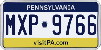PA license plate MXP9766